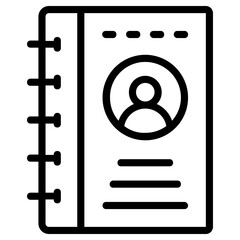 phone book icon, simple vector design