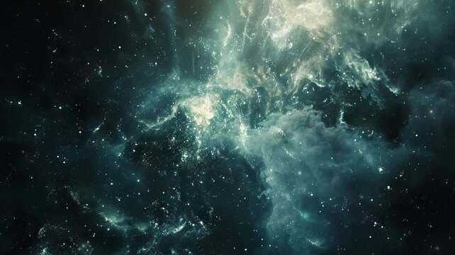 Beautiful travel in deep space among stars and nebulas. Spiral space galaxy cosmos background. Video about galaxy and stars. Beautiful galaxy in video 4k.	