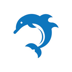 Fototapeta premium dolphin logo icon