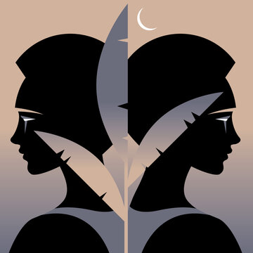 Twins in the moonlight