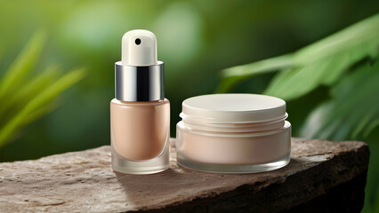 Cosmetics health objects in the nature