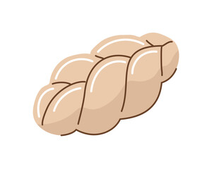 Wheat bread braided. Vector illustration
