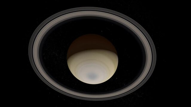 Saturn view animation from space