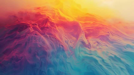 Poster Witness the mesmerizing beauty of a gradient, each color blending seamlessly into the next, their luminosity captured with striking realism by an HD camera. © Hamza