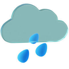 3D Icon Rain Illustration