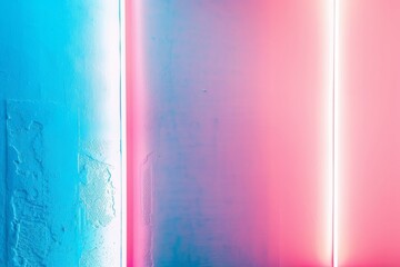Pastel gradient with neon lights on white and blue background for design and creative projects