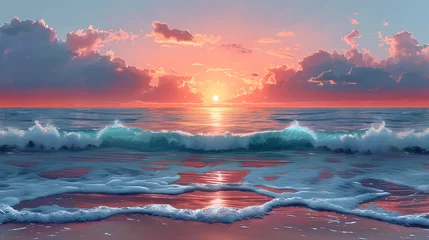Wandaufkleber Tranquil Seashore Dawn © Nine