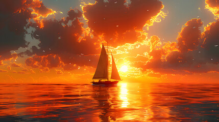 Sailboat Serenity at Sunset