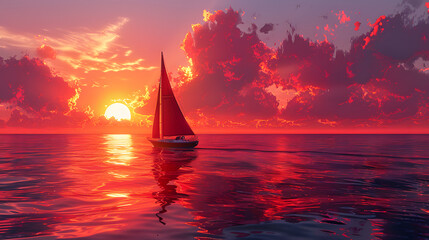 Sailboat Serenity at Sunset