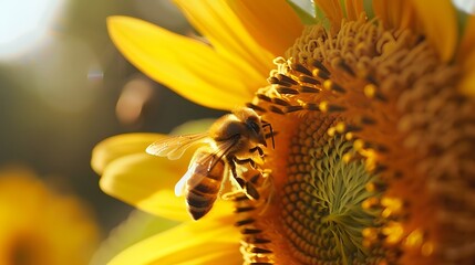 Breathtaking display as vibrant sunflower's golden petals take center stage.