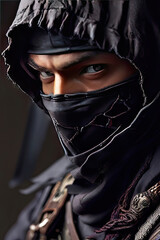 portrait of a black ninja