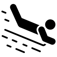 luge icon, simple vector design - obrazy, fototapety, plakaty