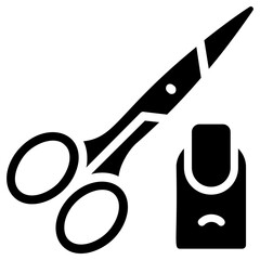 nail scissors icon, simple vector design - obrazy, fototapety, plakaty