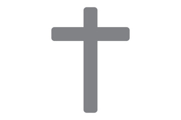 Cross icon on white background