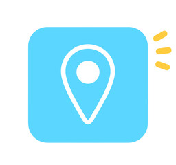 シンプルな水色のマップアプリ