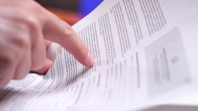 finger points to an important point in the document
