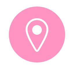 シンプルなピンク色のマップマーク