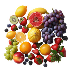 Fruit pattern bright and fresh featuring. PNG