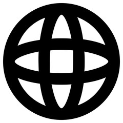 globe icon, simple vector design