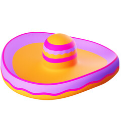 3D Icon Sombrero Hat Illustration