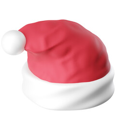 3D Icon Santa Hat Illustration