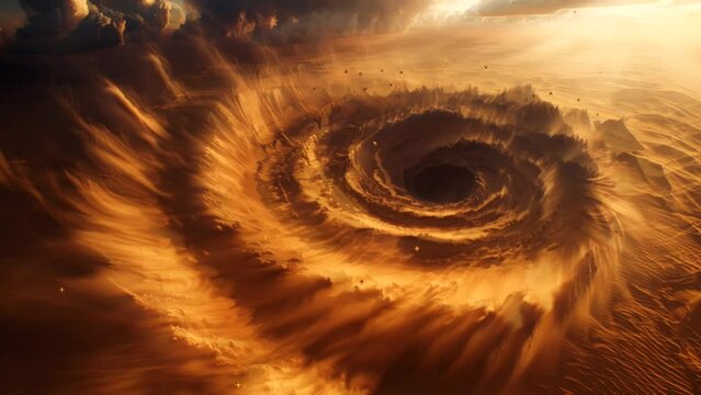 Sahara Surge: Sandstorm's Roar Across the Desert Plains