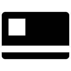 credit card icon, simple vector design