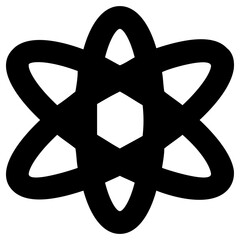 atom icon, simple vector design