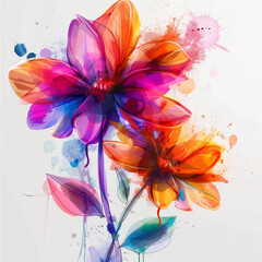 vibrant vector flowers