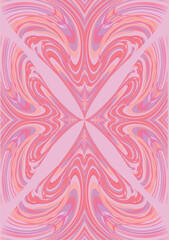 The background image is in pink tones, using shapes to arrange. Composition with gradation used for graphics