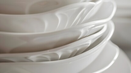 Pristine White Ceramic Dinnerware Elevating Table Setting Elegance Generative ai
