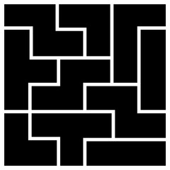 block puzzle icon, simple vector design