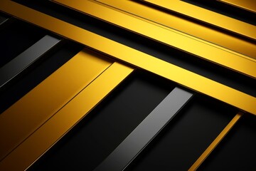 Modern yellow overlapping dimension line bar design, technological background