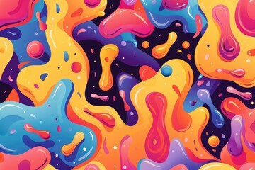 Vibrant groovy cartoon gradient, dynamic and colorful design gradient, retro-inspired illustration, a modern nostalgic charm.