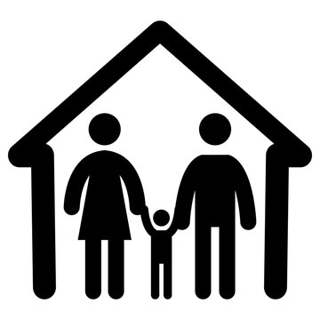 family insurance icon, simple vector design