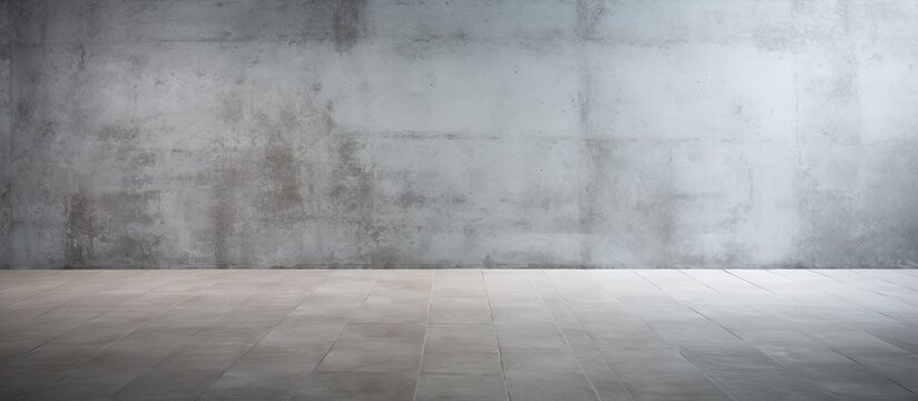 A close-up view of a room with a sturdy concrete wall and floor, creating an industrial and minimalistic ambiance