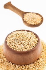 Quinoa seeds in the bowl - Chenopodium quinoa