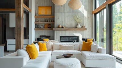 Scandinavian Simplicity: Modern Living Room Embracing Scandinavian Interior Design.
