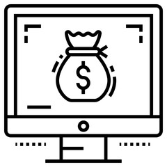 online savings icon, simple vector design