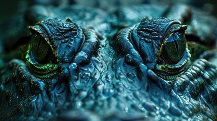 Crocodile Security Solutions, Strong and reliable images featuring crocodiles to symbolize security solutions, data protection services, or cybersecurity measures - obrazy, fototapety, plakaty