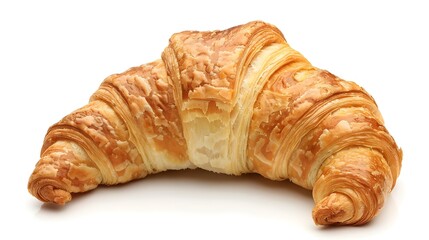 Croissant or crescent roll isolated on white background