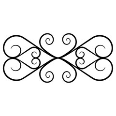 calligraphic element icon, simple vector design