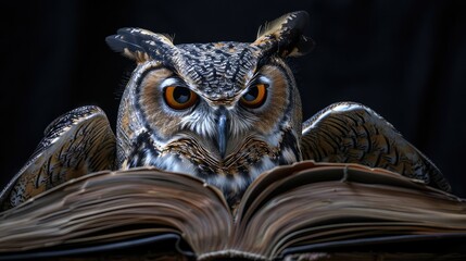 Owl Education Services, Wise and scholarly images of owl promoting educational services