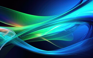 Naklejka premium A close up of a colorful abstract design on black background. Generative AI.