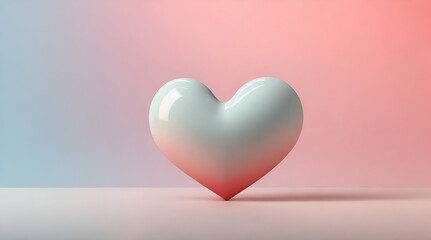Love in Simplicity Minimalist Heart on Gradient Modern Valentine's Day Aesthetic Romance.generative.ai