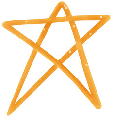 Five points orange star