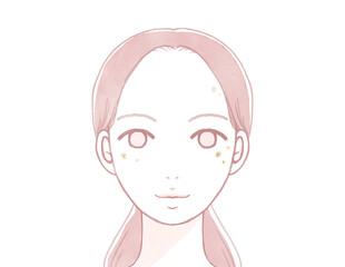 シミのある女性の顔