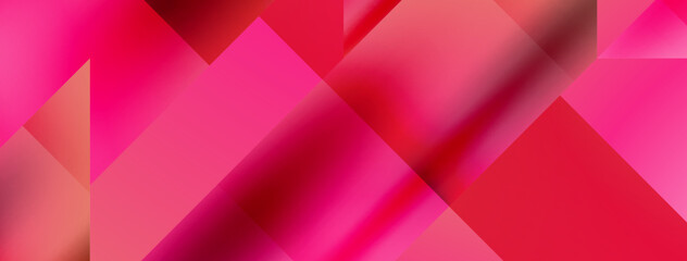 Obraz premium Vivid abstraction unfolds. Triangles in seamless harmony, composing dynamic geometric backdrop. Interplay of angles and hues forms captivating tapestry, evoking modernity and artistic allure