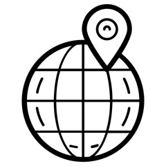 global location icon, simple vector design