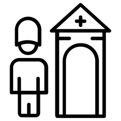 royal guard icon, simple vector design